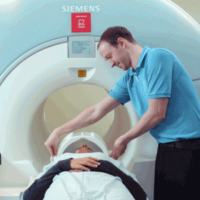 Photograph of MRI scanning