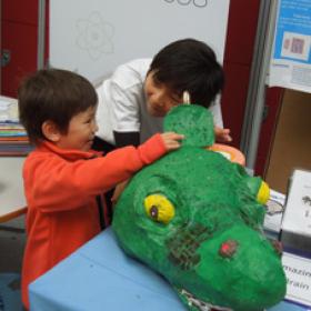 Photo of dinosaur brain outreach activity