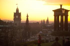 Photograph of an Edinburgh sunset