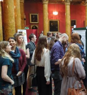 Photo of Neuroscience Day poster presenters
